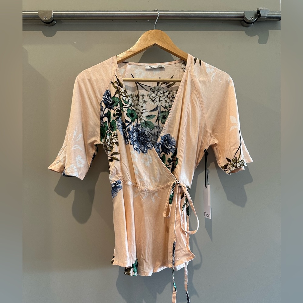Dex Floral Wrap Blouse